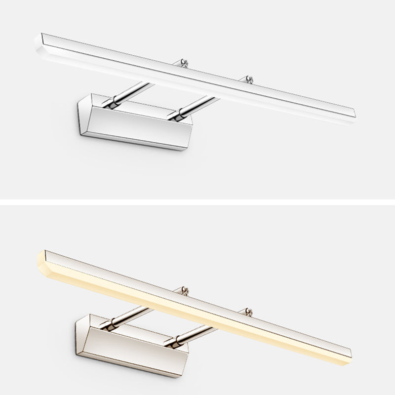 Simplicité Mirror de vanité allongée lumineuses luminaires muraux acryliques pour salle de bain