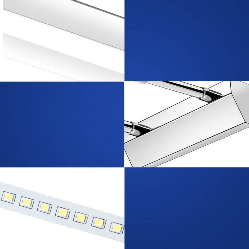 Simplicité Mirror de vanité allongée lumineuses luminaires muraux acryliques pour salle de bain