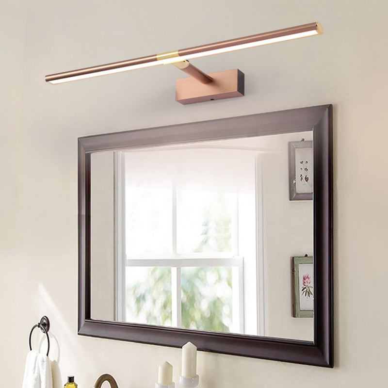 Metal Long Strip Mirror Light Modern Simplicity Style LED Wall Sconce for Bathroom