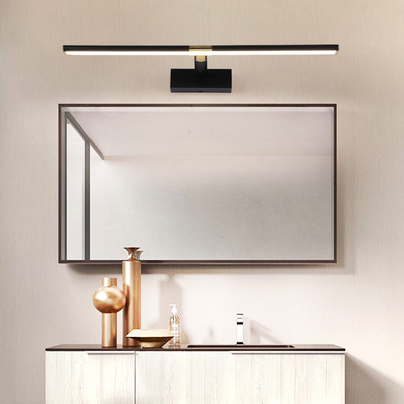 Metal Long Strip Mirror Light Modern Simplicity Style LED Wall Sconce for Bathroom