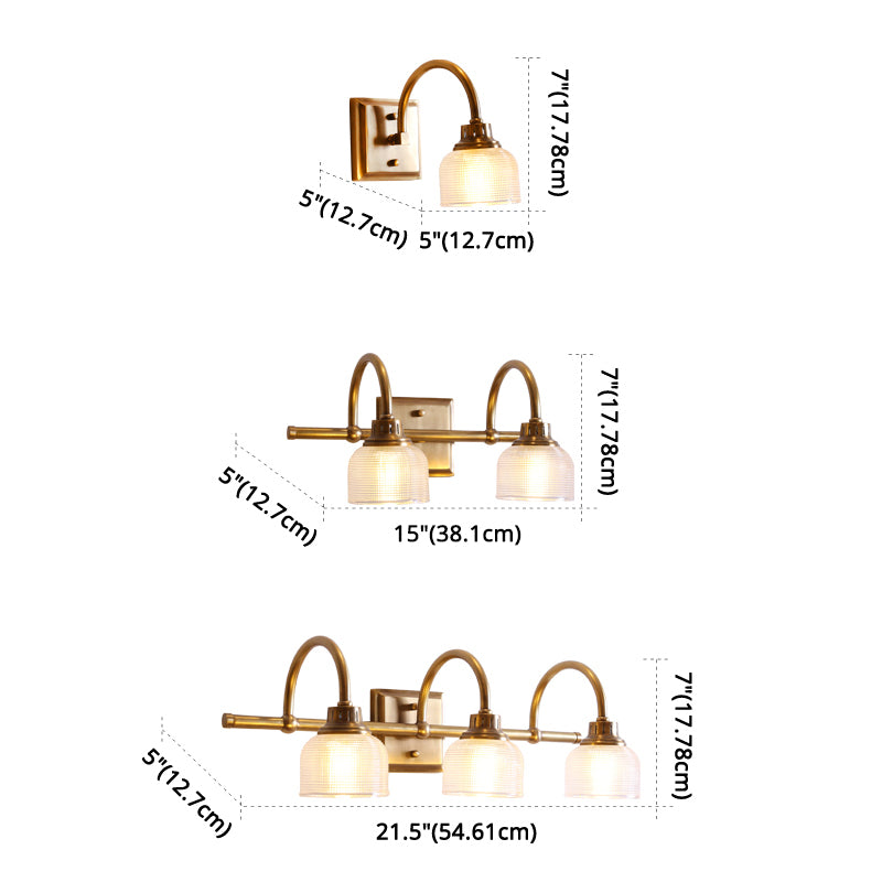 Traditionelle Einfachheit Schüssel Waschtischleuchten Glaswandhalterung Leuchte für Badezimmer