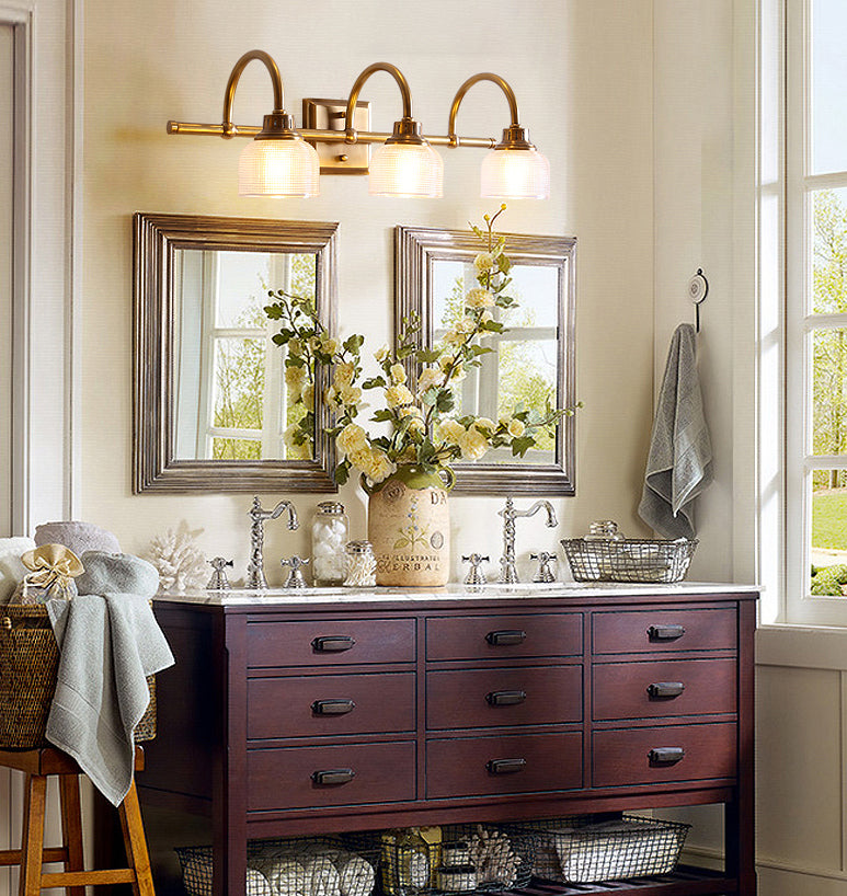 Traditionelle Einfachheit Schüssel Waschtischleuchten Glaswandhalterung Leuchte für Badezimmer