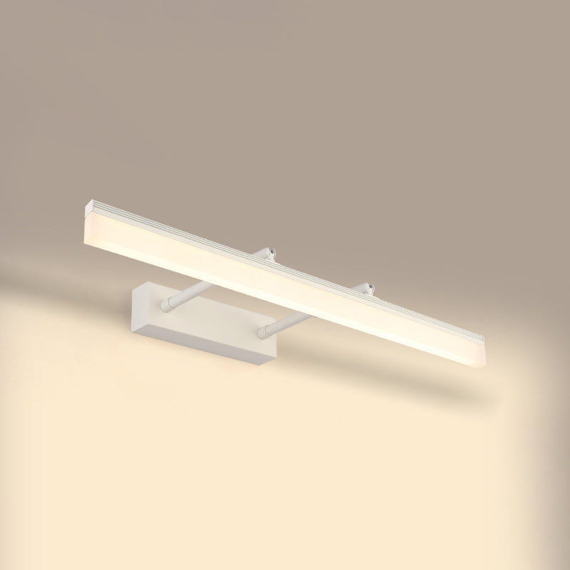 Simplicity Elongated Vanity Mirror Lights Metallic Wall Light Fixtures for Bathroom