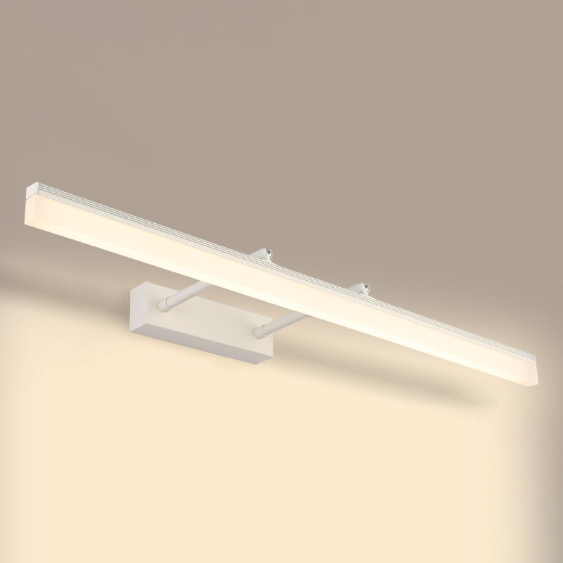 Simplicity Elongated Vanity Mirror Lights Metallic Wall Light Fixtures for Bathroom
