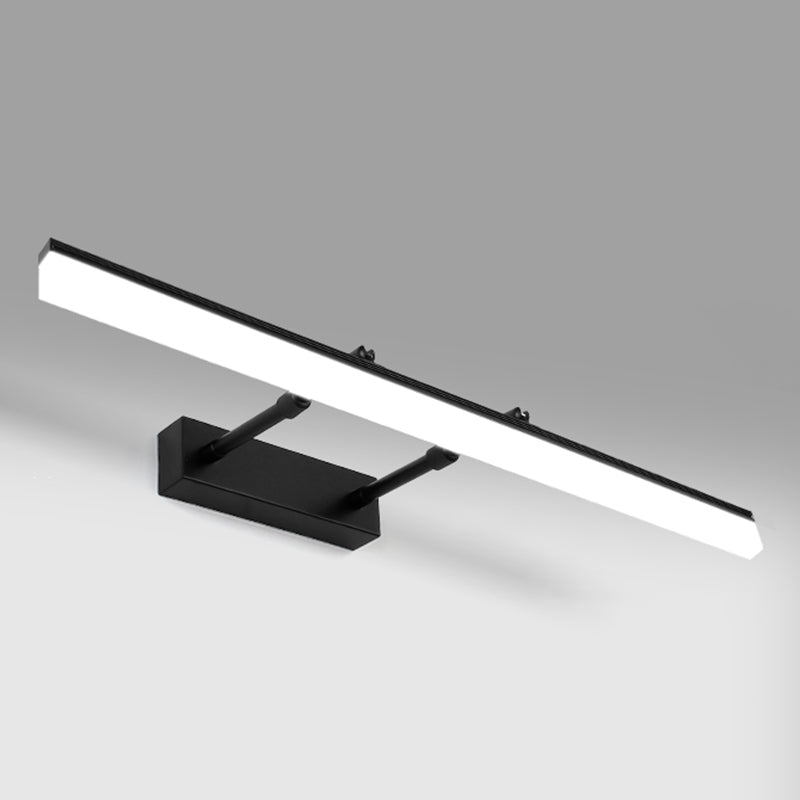 Simplicity Elongated Vanity Mirror Lights Metallic Wall Light Fixtures for Bathroom