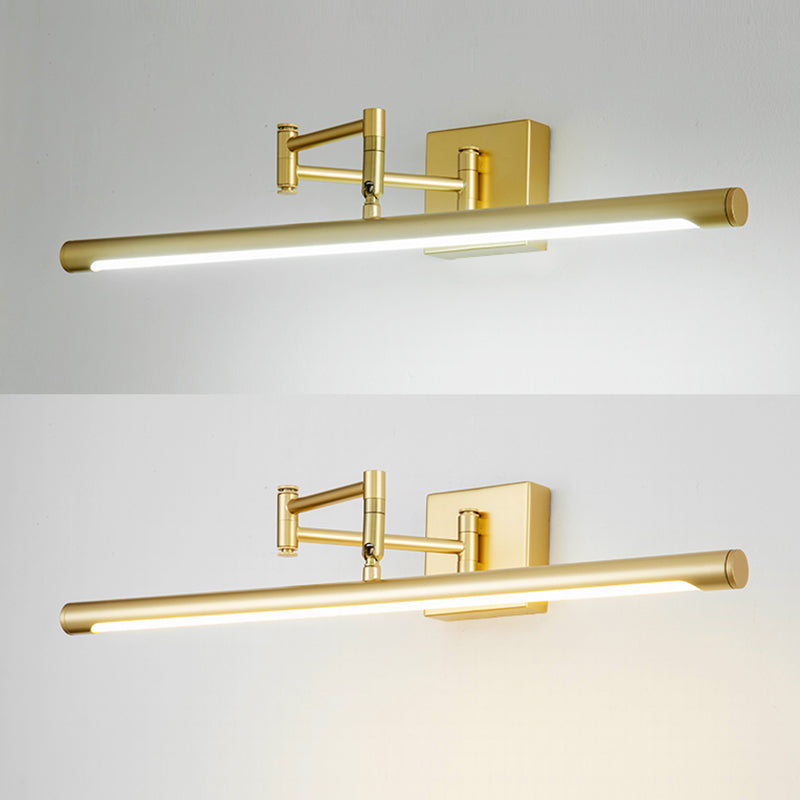 LED acrylique Application murale extensible dans la simplicité moderne Lumière murale linéaire en fer forgé pour salle de bain