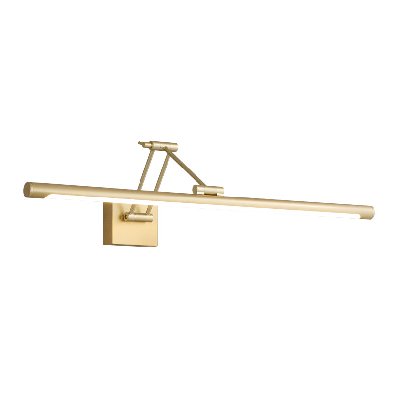 Plan de pared lineal led dorado en moderna luz de pared extensible de hierro forjado de estilo conciso con sombra acrílica