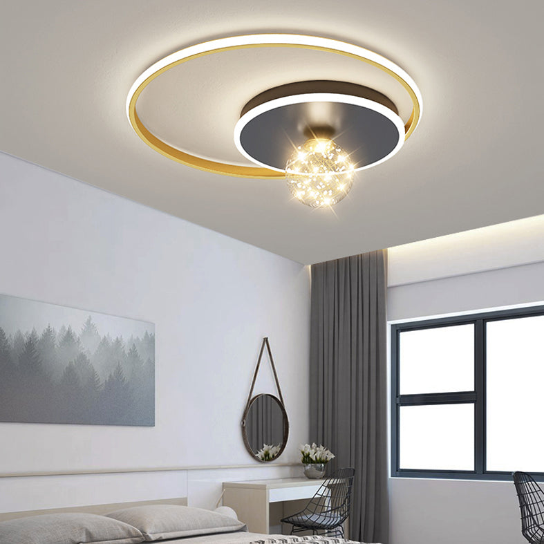 Modern Minimalist Style Geometric Flush Mount Ceiling Light Fixture Metal Flushmount Ceiling Lamp