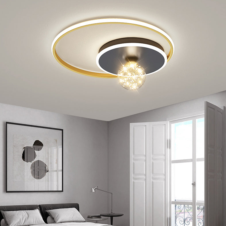 Modern Minimalist Style Geometric Flush Mount Ceiling Light Fixture Metal Flushmount Ceiling Lamp