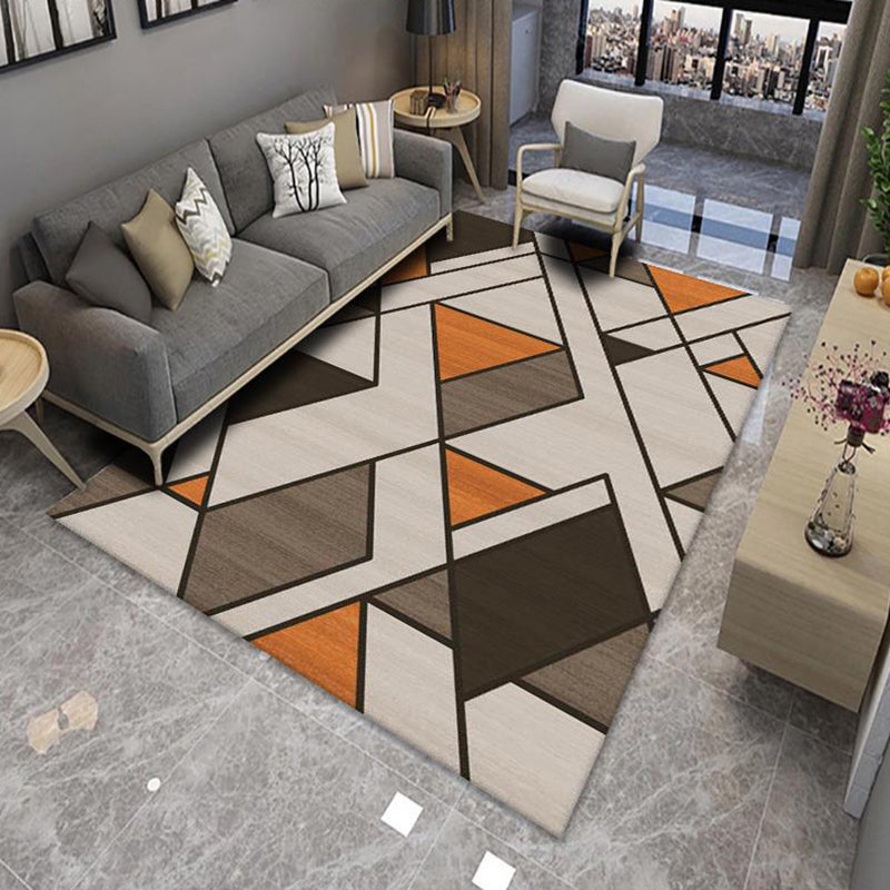 Tapis de conception de géométrie asymétrique esthétique Simplicité moderne Polyester non glissant le tapis intérieur pour la décoration intérieure