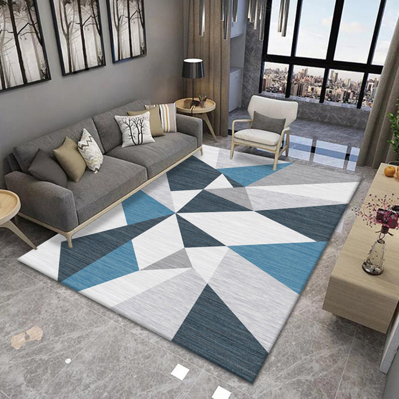 Tapis de conception de géométrie asymétrique esthétique Simplicité moderne Polyester non glissant le tapis intérieur pour la décoration intérieure