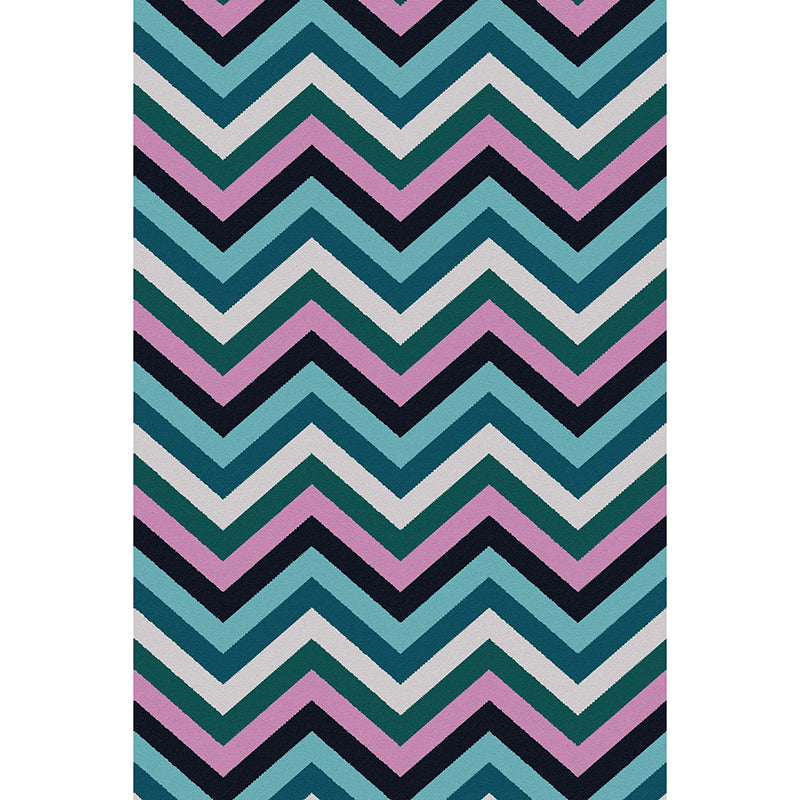 Simplicity Geometry Design Rug Modern Decorative Polyester Carpet Stain Resistant Rectangle Rug for Home Decoration