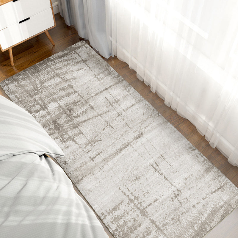 Apricot Tone Modern Area Carpet Polyester Stripe Printing Indoor Rug Anti-Slip Backing Carpet for Living Room