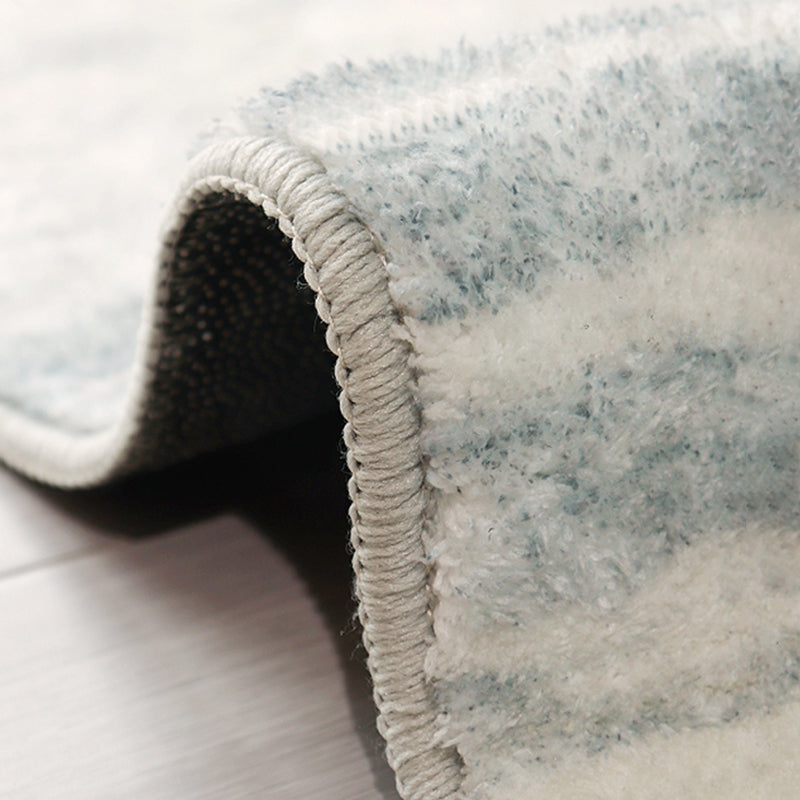 Apricot Tone Modern Area Carpet Polyester Stripe Printing Indoor Rug Anti-Slip Backing Carpet for Living Room