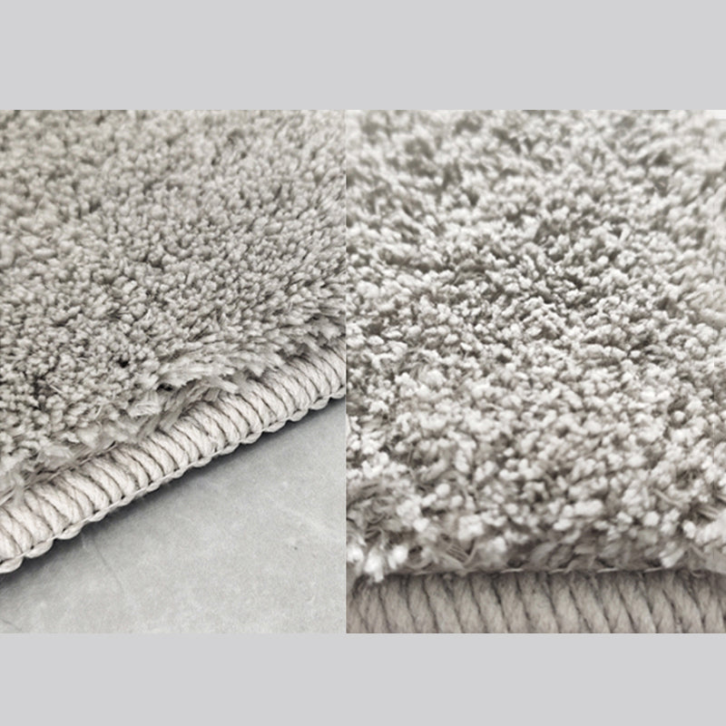 Light Color Simplicity Area Rug Polyester Solid Rug Non-Slip Backing Indoor Rug for Living Room