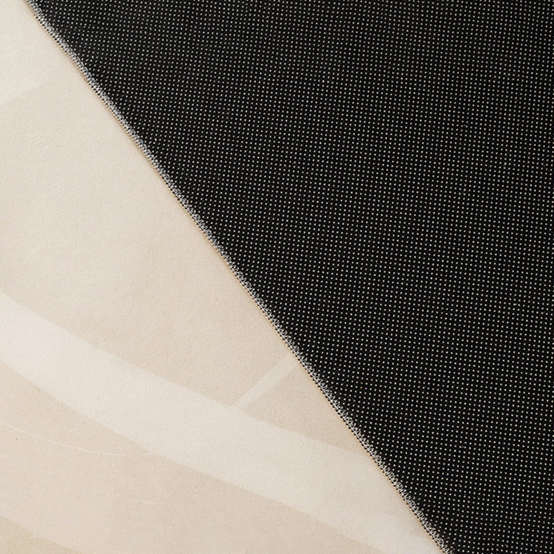 Apricot Tone Simplicity Rug Polyester Carpet Stripe Printing Indoor Rug Non-Slip Backing for Living Room