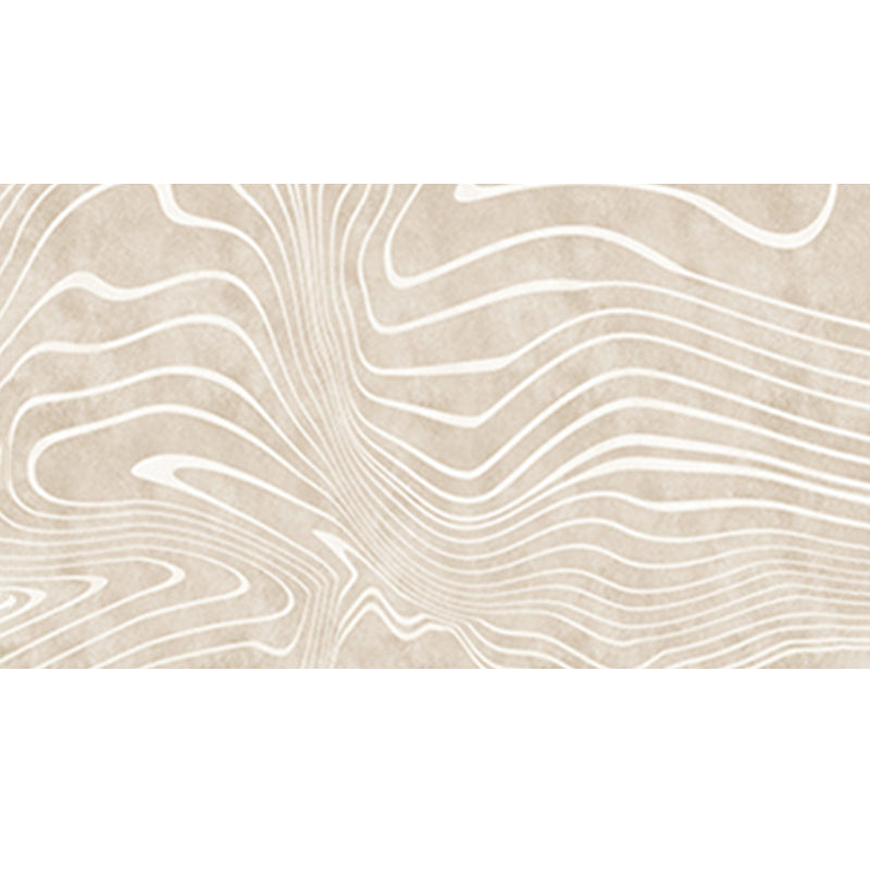 Comfort Geometric Printed Rug Apricot Tone Polyester Area Carpet Non-Slip Backing Rug for Home Decoration