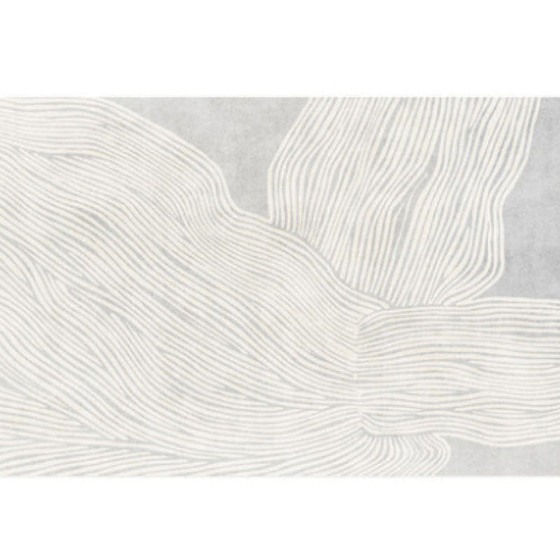 Apricot Tone Modern Indoor Rug Polyester Banded Print Carpet Easy Care Rug for Home Decoration