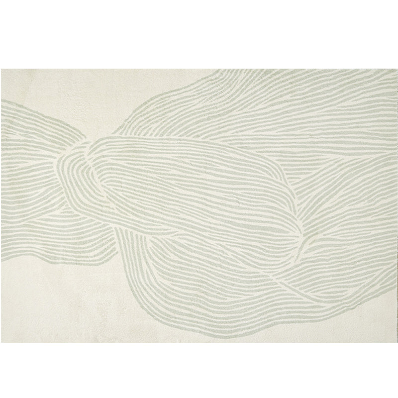 Apricot Tone Modern Indoor Rug Polyester Banded Print Carpet Easy Care Rug for Home Decoration