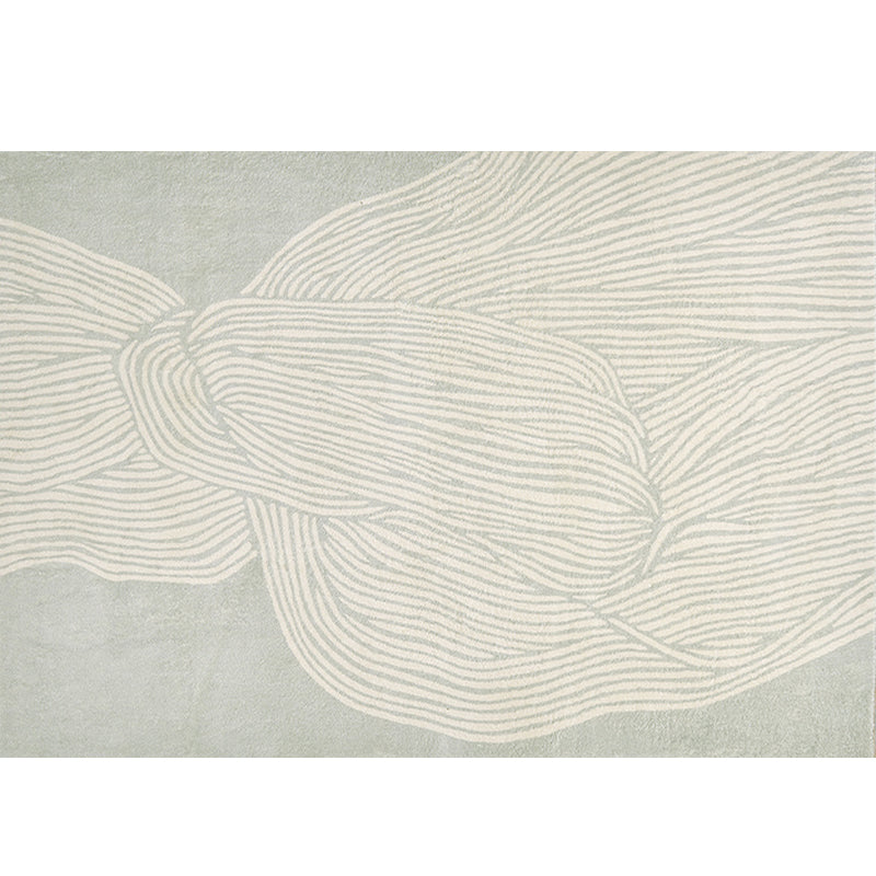 Apricot Tone Modern Indoor Rug Polyester Banded Print Carpet Easy Care Rug for Home Decoration