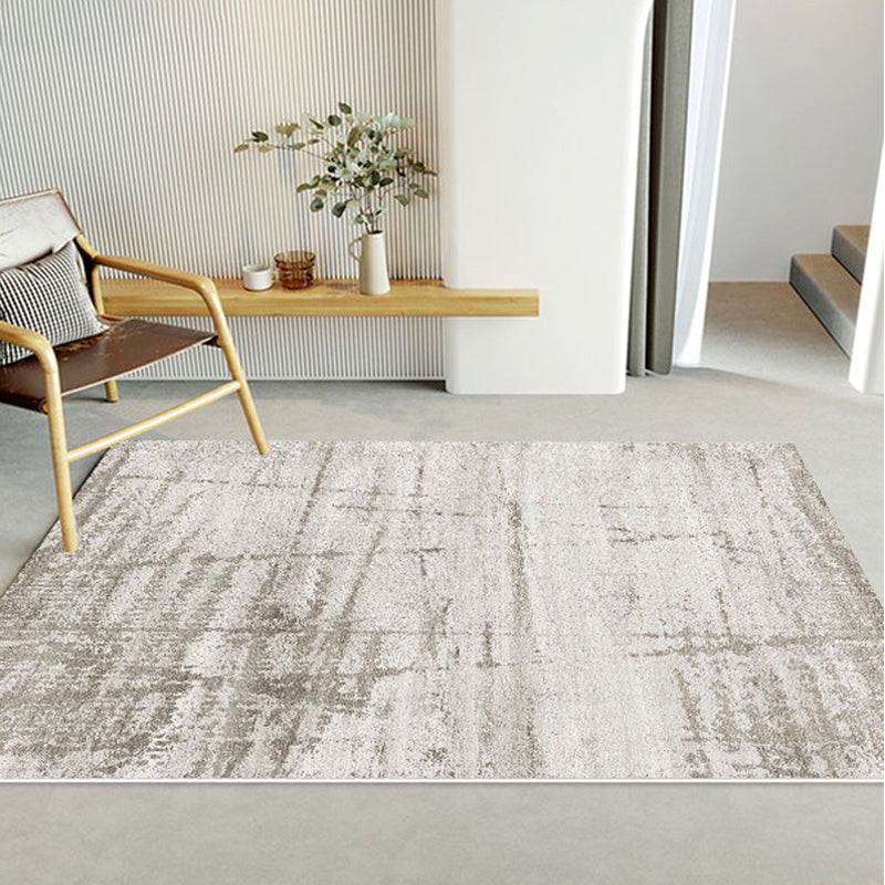 Relaxing Stripe Pattern Rug Apricot Tone Polyester Carpet Stain Resistant Indoor Rug for Home Decor