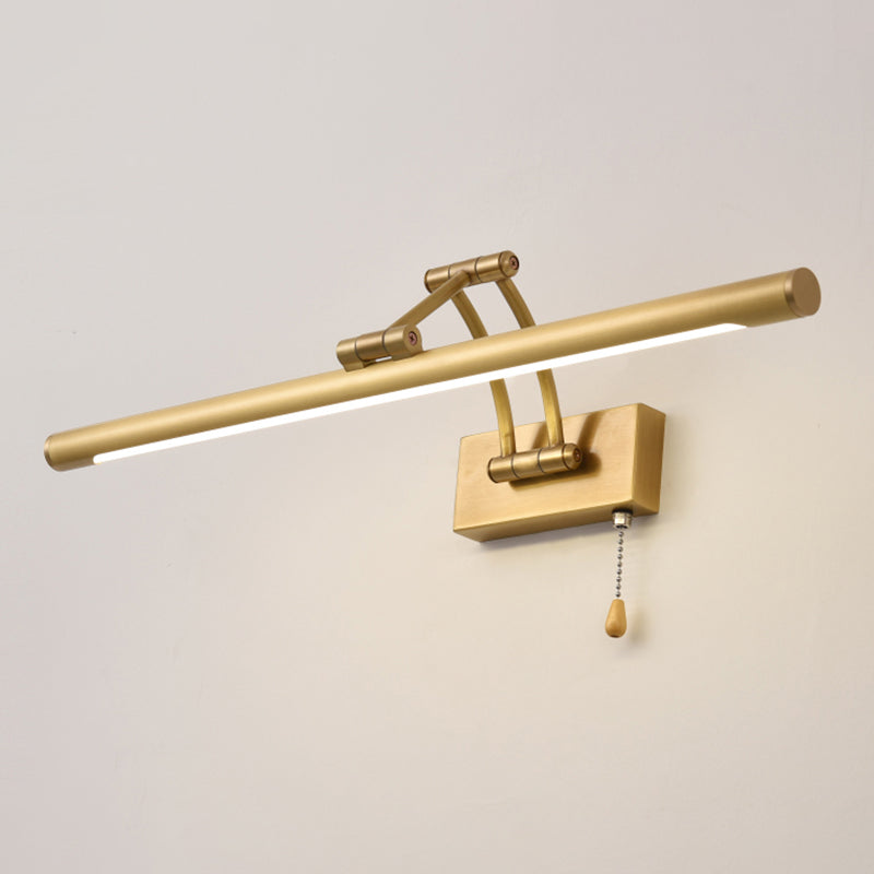 A mediados de siglo Modern Cilíndrico Flush Monte Murón Splecha de tocador de tocador montada en la pared de cobre para el baño