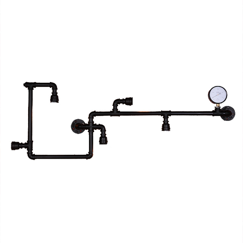 Retro Industrial Style Water Pipe Wall Mounted Lights Metallic Wall Mounted Lamp for Bar
