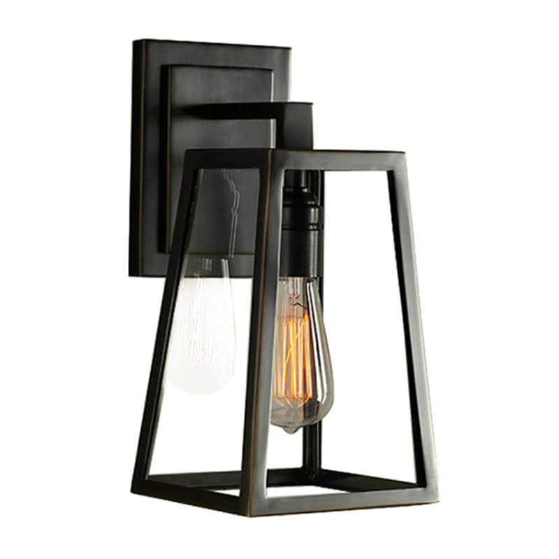 Éclairage de trapèzes industriel vintage Éclairage d'éclairage mural en verre transparent pour le salon