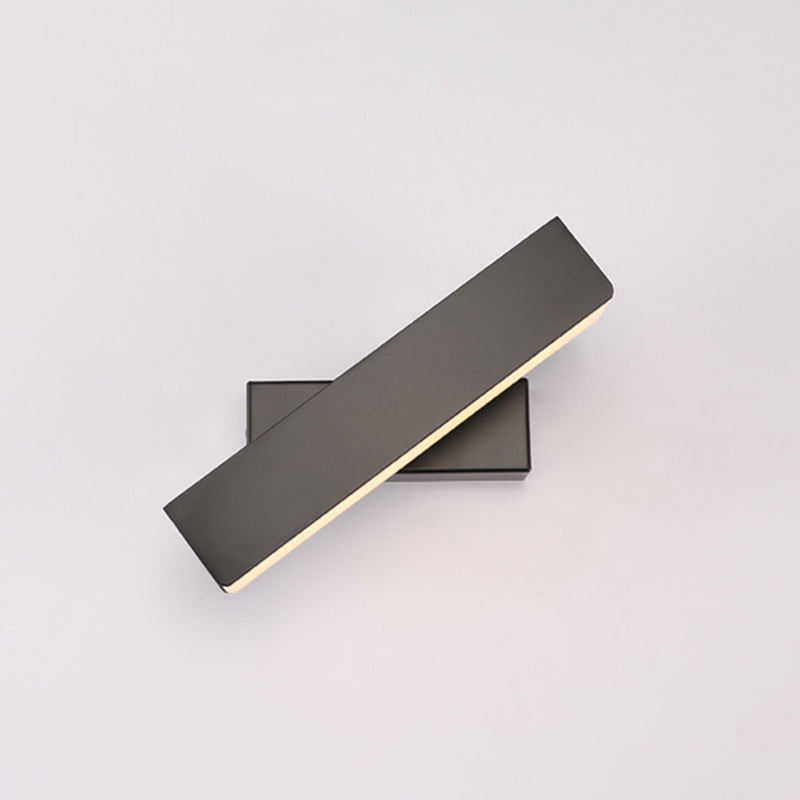 Rectangular Aluminium Rotatable Wall Sconce in Modern Concise Style Wrought Iron Wall Light with Acrylic Shade