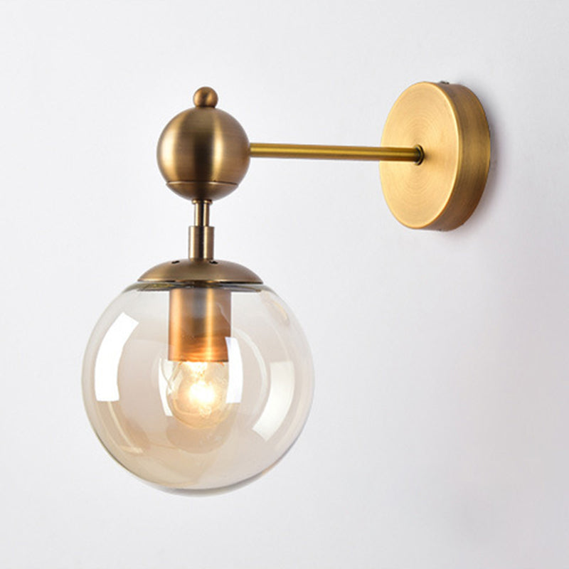 Globe Clear Class Wall Lighting Fixtures Modern Wall Mounted Light Fixture for Bedroom