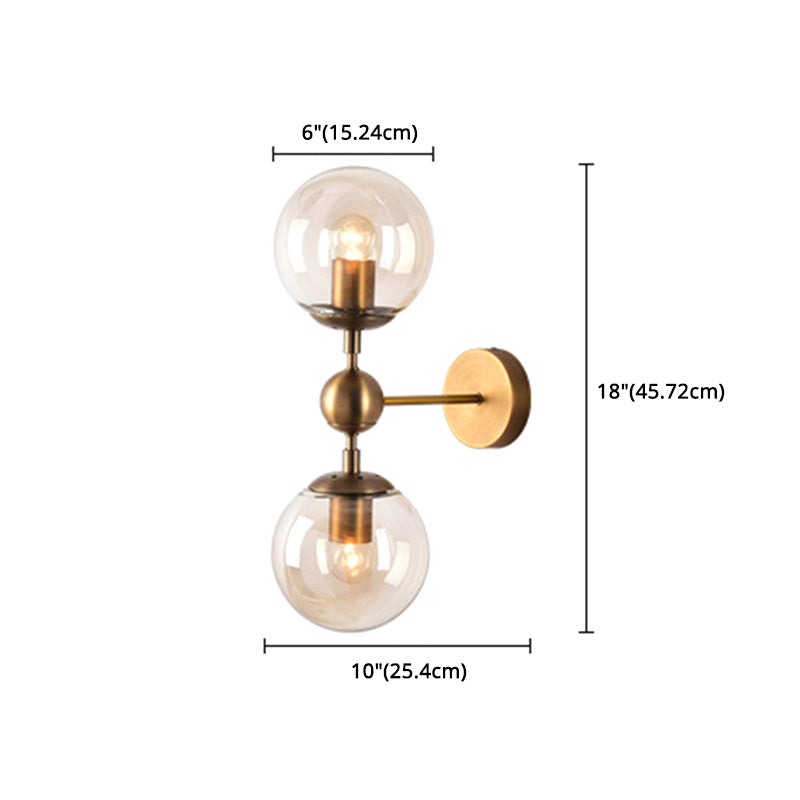 Globe Clear Class Wall Lighting Fixtures Modern Wall Mounted Light Fixture for Bedroom