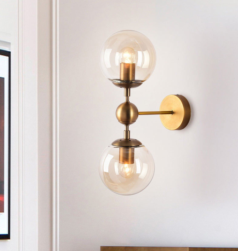 Globe Clear Class Wall Lighting Fixtures Modern Wall Mounted Light Fixture for Bedroom
