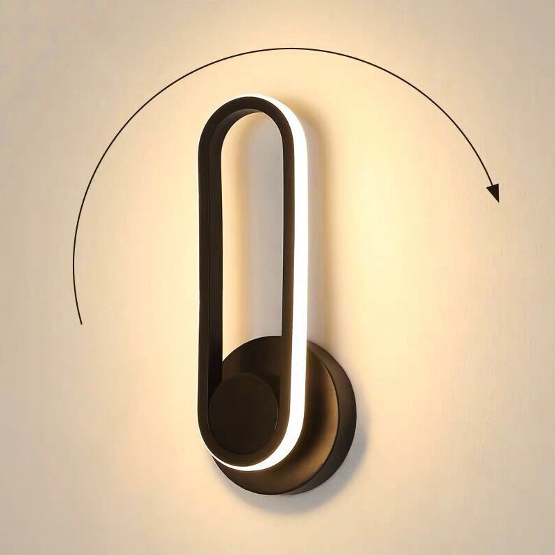 Apparecchi per illuminazione a parete in metallo Ellisse moderno lampada montata a parete per camera da letto