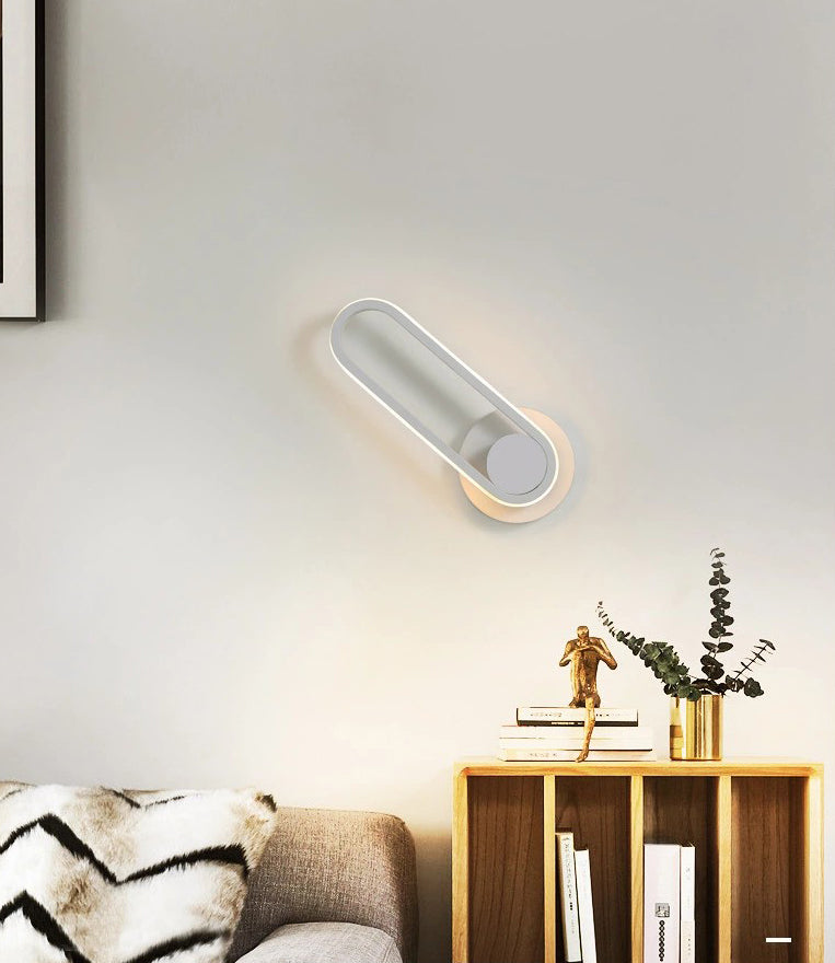 Apparecchi per illuminazione a parete in metallo Ellisse moderno lampada montata a parete per camera da letto
