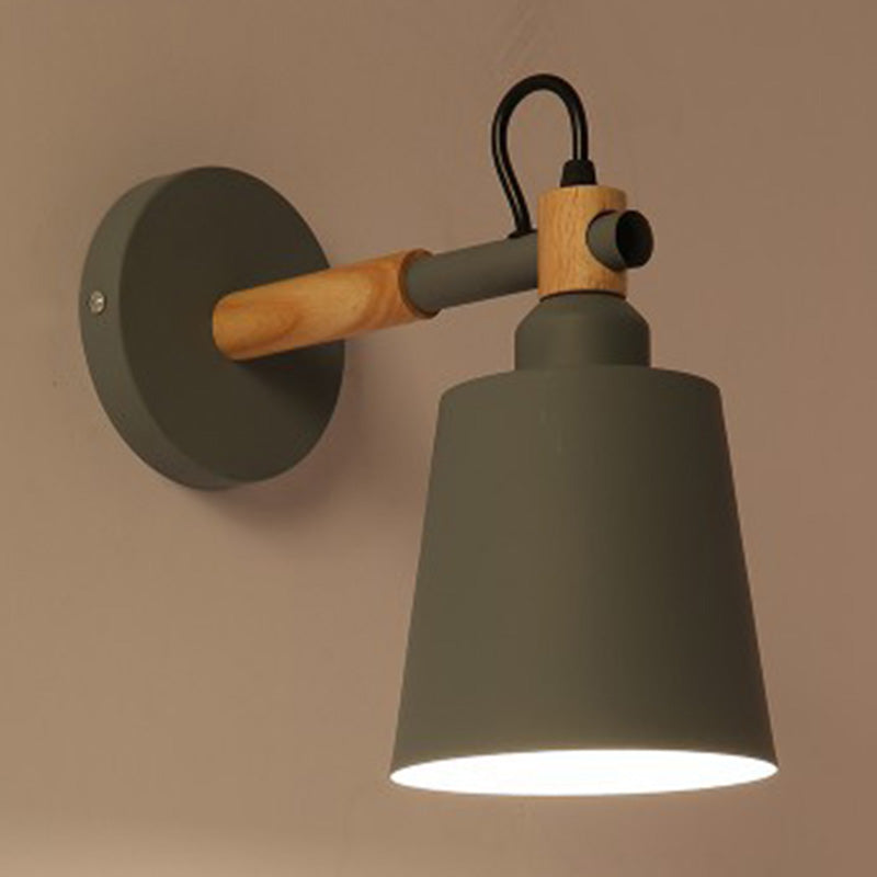 1 Light Metal Wall Mounted Wall Lights Modern Cone Wall Lamp Sconce for Foyer and Hall