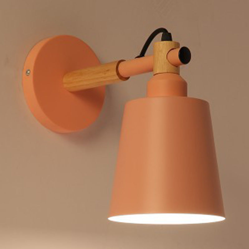 1 Light Metal Wall Mounted Wall Lights Modern Cone Wall Lamp Sconce for Foyer and Hall