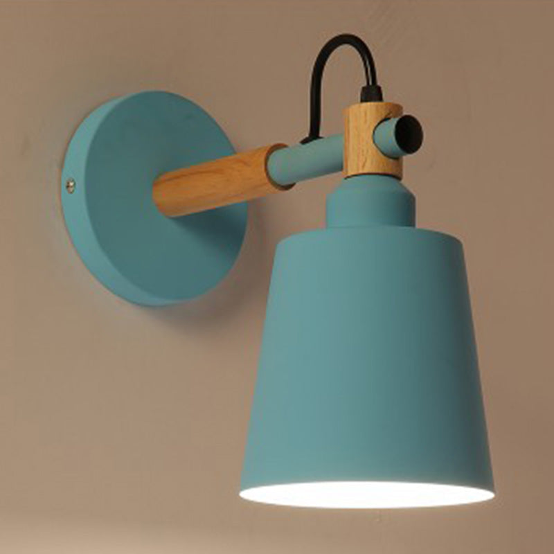 1 Light Metal Wall Mounted Wall Lights Modern Cone Wall Lamp Sconce for Foyer and Hall