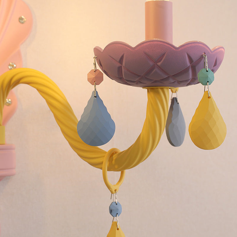 2 Lights Metal Wall Mounted Wall Lights Modern Exposed Bulb Wall Sconces Lighting Fixtures for Dining Room