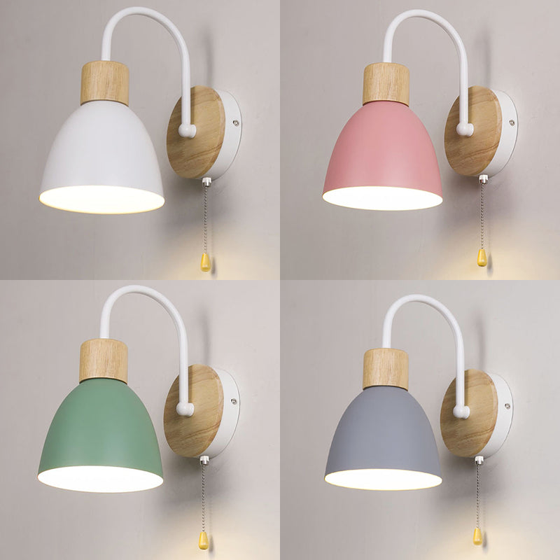 1 Light Metal Wall Mounted Wall Lights Modern Clad Cone Wall Sconces Lighting Fixtures for Foyer and Hall