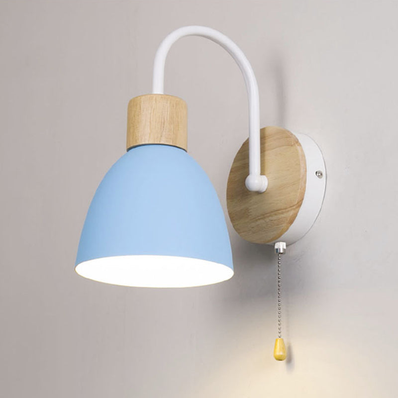 1 Light Metal Wall Mounted Wall Lights Modern Clad Cone Wall Sconces Lighting Fixtures for Foyer and Hall