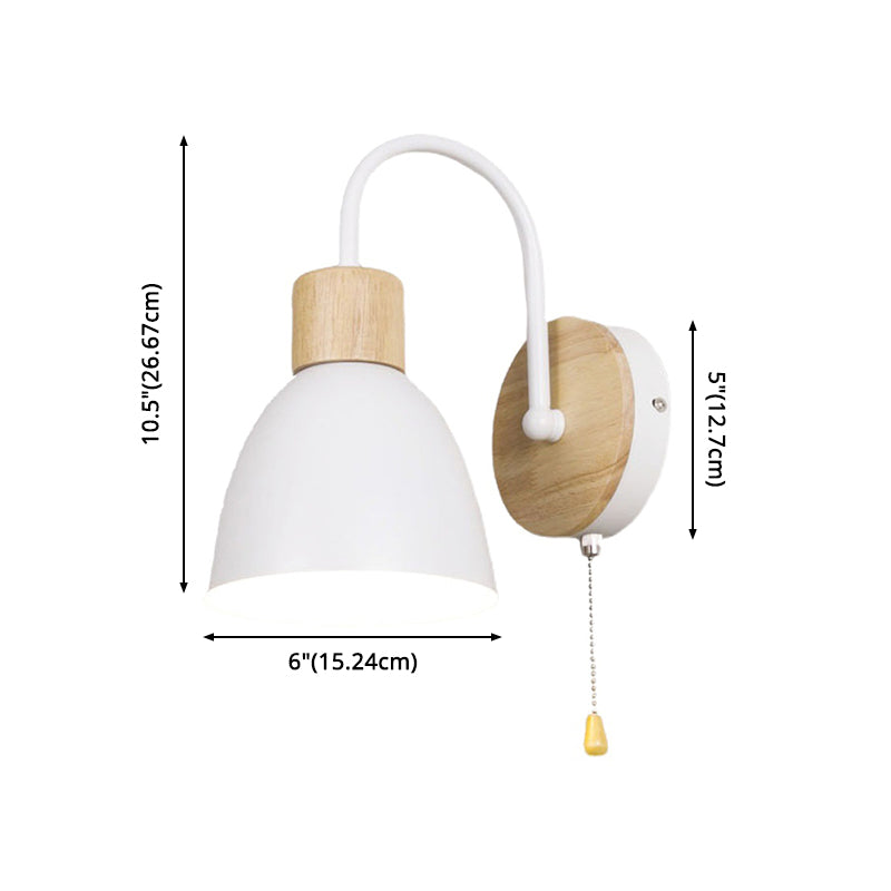 1 Light Metal Wall Mounted Wall Lights Modern Clad Cone Wall Sconces Lighting Fixtures for Foyer and Hall