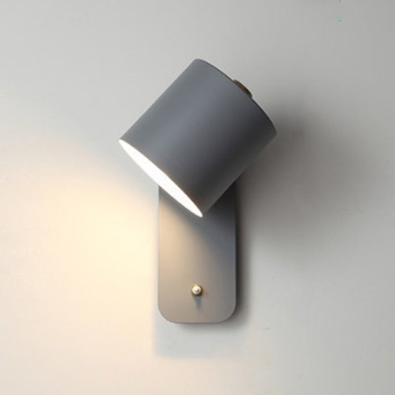 1 Light Metal Wall Mounted Wall Lights Modern Cylinder Wall Sconces Lighting Fixtures for Dining Room