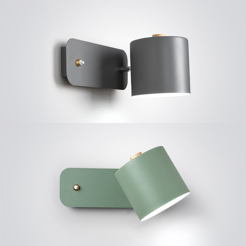 1 Light Metal Wall Mounted Wall Lights Modern Cylinder Wall Sconces Lighting Fixtures for Dining Room