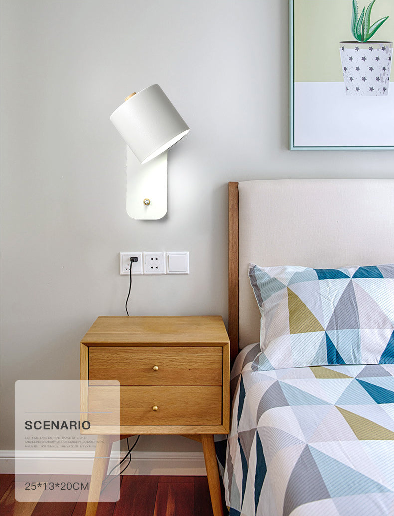 1 Light Metal Wall Mounted Wall Lights Modern Cylinder Wall Sconces Lighting Fixtures for Dining Room