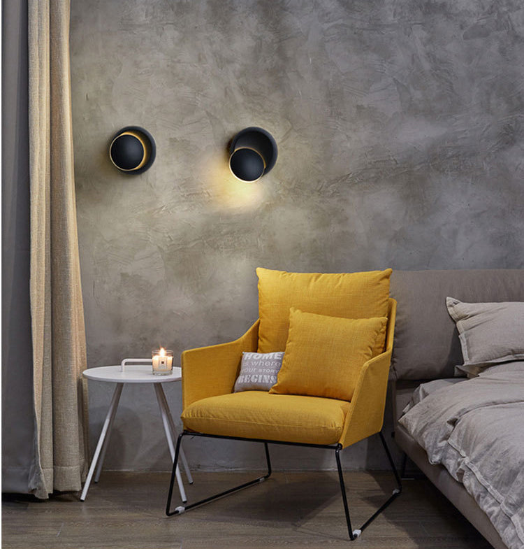 Disc rotondo Disc Acrilico Apparecchi per illuminazione a parete Lampada moderna a parete per camera da letto