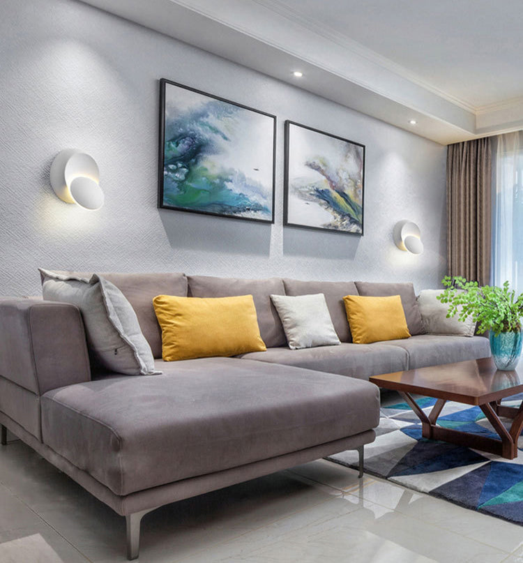 Disc rotondo Disc Acrilico Apparecchi per illuminazione a parete Lampada moderna a parete per camera da letto