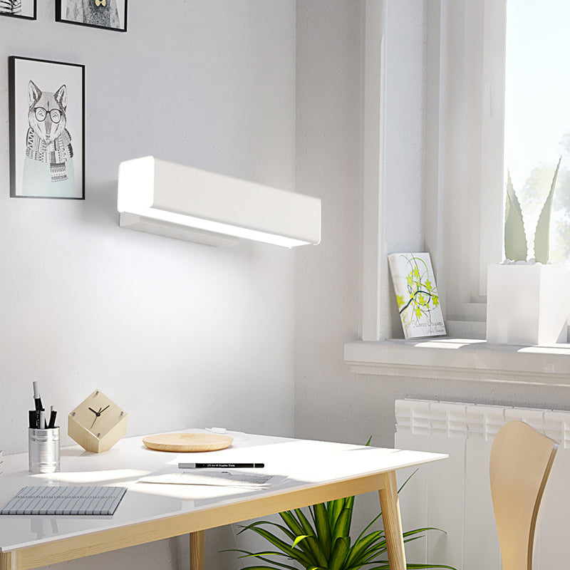 Rectangular Metal Wall Lighting Fixtures Modern Wall Mounted Light Fixture for Bedroom