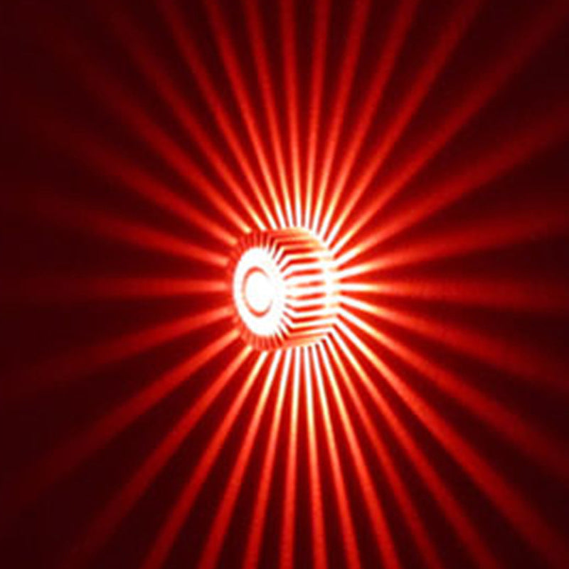 Cylindrical Aluminum RGB Wall Lamp Contemporary Style Backdrop Decoration Sconce Lights with Remote Control