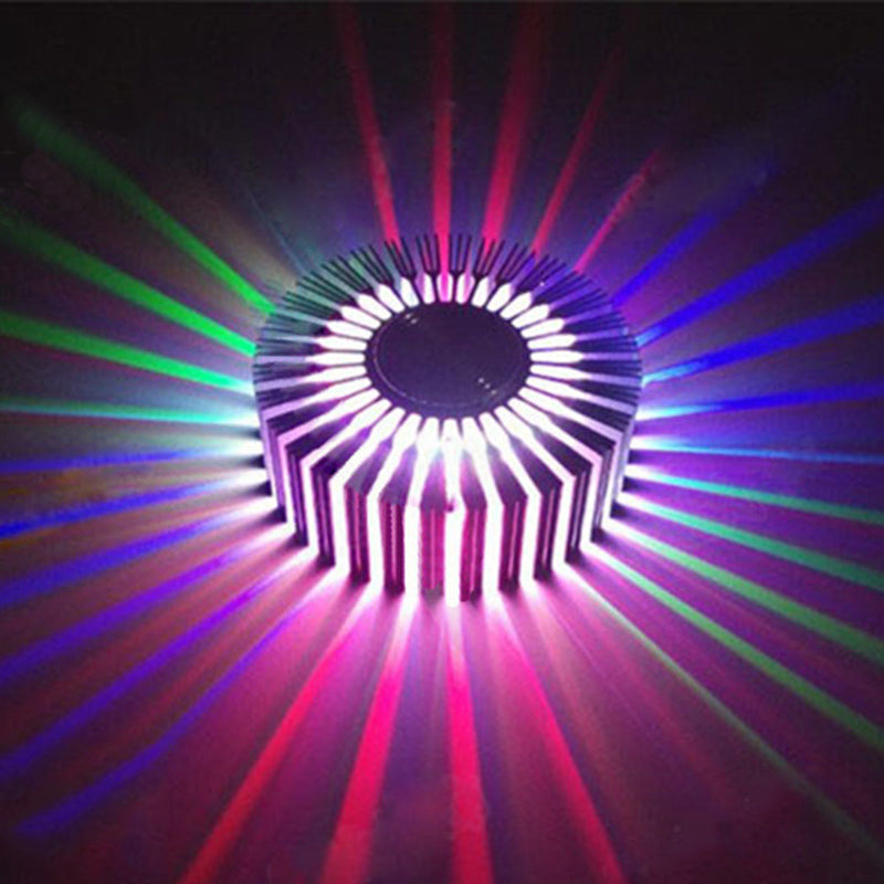 Cylindrical Aluminum RGB Wall Lamp Contemporary Style Backdrop Decoration Sconce Lights with Remote Control