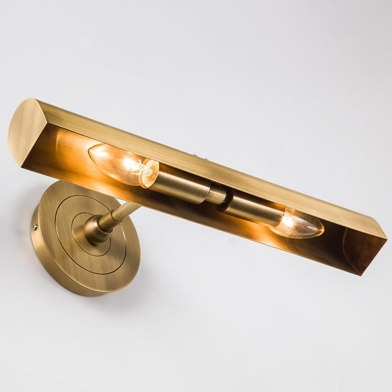 Luce a specchio vanità in ottone in ottone Light da 16 "Luce rettangolare di scarico rettangolare per bagno